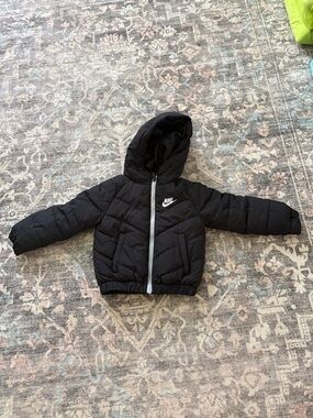 Nike Black Hooded Puffer Jacket